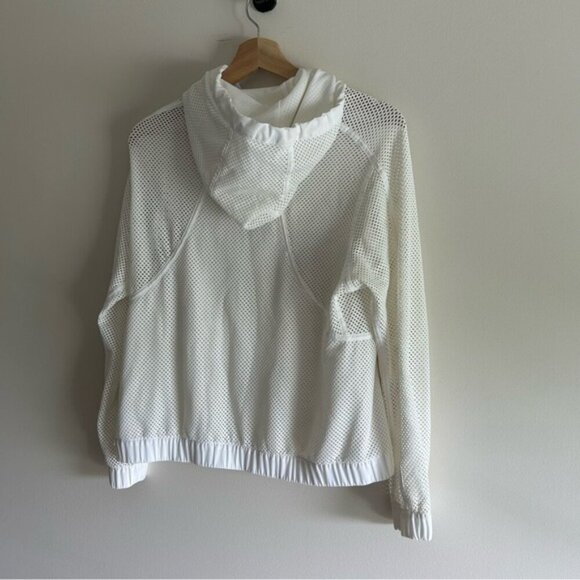 Lululemon Mesh on Mesh White Hooded Jacket - Picture 5 of 8